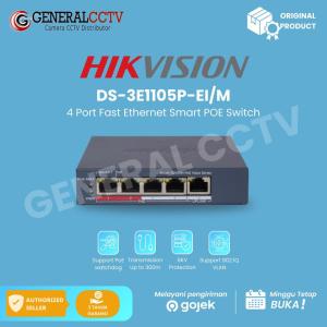 HikVision DS-3E1105P-EI/M Switch PoE 4 Port + 1 Uplink 45W