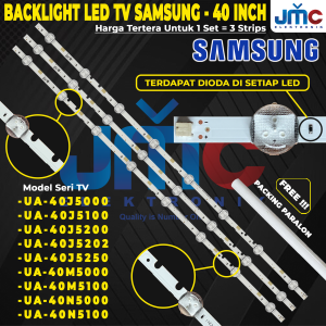 BACKLIGHT TV LED SAMSUNG UA40J5000 UA40M5050 UA40J5100 UA40J5200 UA40J5202 UA40J5250 UA40N5000 UA40N5100 UA40M5000 UA40M5100 UA-40J5000 40M5000 40J5100 40J5200 40N5000 40J5250 UA40M5050AK LAMPU BL 40IN 8K