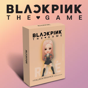 ของเเท้💯พร้อมส่ง Blackpink The Game [Rose] มาส์กแผ่น มาส์กหน้า Hyaluron Maskpack (7ซอง)