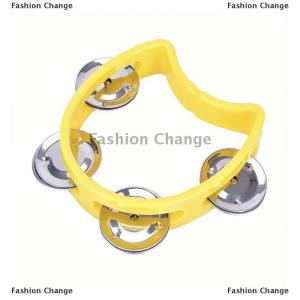[COD] Fashion Change 1pc Plastic Percussion Tambourine For Adults Hand Tambourine Musical Instrument 4 Bells On ABS Tambourine Musical Rhythm Instrum
