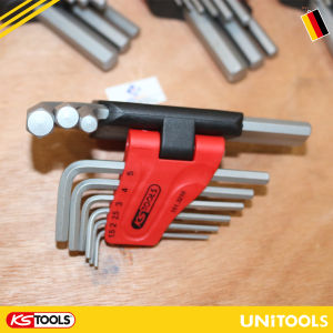 Bộ lục giác 9 cây Ks Tools model 151.3210 ùng để siết mở bulong đầu ốc đặc biệt mà các dụng cụ thường không làm được. Dùng chủ yếu cho các bulong đai ốc có thiết kế đặc biệt chuyên dụng.