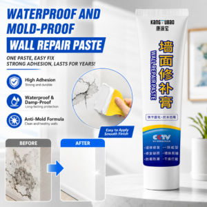 Wall Repair Paste Waterproof Anti Mold Crack Filler Wall Putty Hole Filler Gap Filler Interior Exterior Wall Repair Compound Smooth Finish Easy Apply