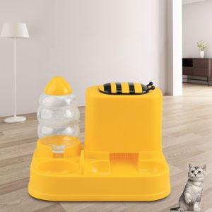 LKMART Detachable Pet Automatic Water Dispenser Large Capacity Cute Cat Feeding and Drinking Basin Pet Water Feeding Device Multi-use Pet Feeding Water Feeder Kitten Puppy