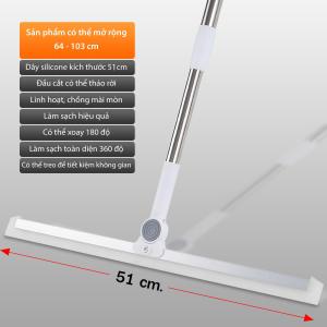 Cây gạt nước sàn nhà 180 độ cao cấp chổi quét nước và vệ sinh kính đa năng lưỡi silicone mềm dẻo