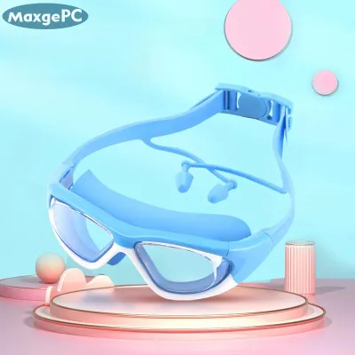 MaxgePC Kính bơi kidsren độ nét cao cho bé trai và bé gái kính bơi chống sương mù kính khung lớn silicon thoải mái