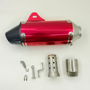 【COD】Motorcycle Universal Stainless Steel Double Exhaust Muffler Pipe Modification Parts Black 51mm