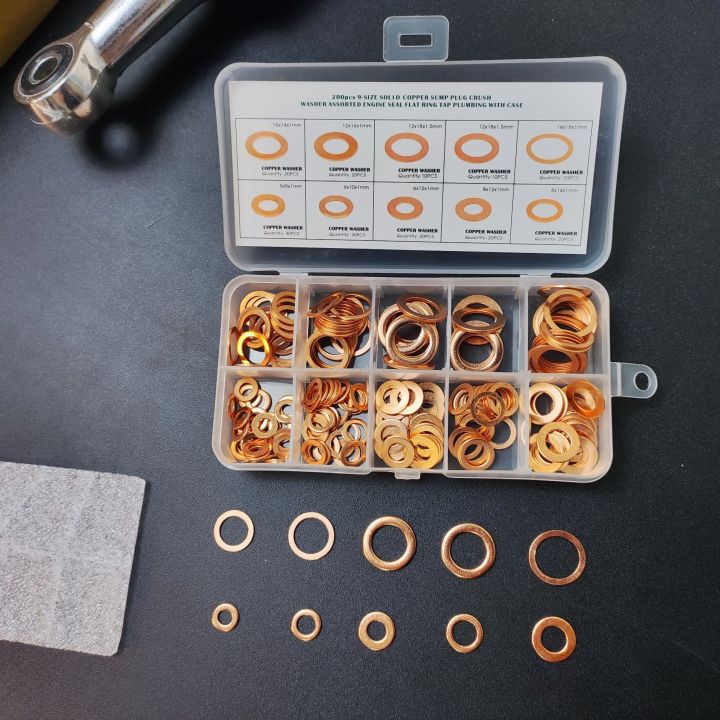 Hộp 200 lông đền, long đen , vòng dệm ốc bằng đồng M5 đến M20 | Lazada.vn