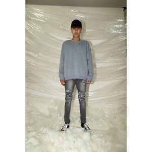 YOJUZ - Y2 Light Grey Biker (Celana Panjang Jeans) (Skinny Jeans)