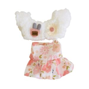 ANIME FAN Camisole Skirt  Time Clothes Toy Accessories Printing Flower Plush Dolls Clothes Suit Dress 17cm Cotton Dolls Clothes Cotton Doll Accessories