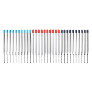 10Pcs 1.0mm Point Pen Refills Ball Points Pen Refills Metal Ballpoint Pens Refills Replaceable Ink Pen Refills for Pens