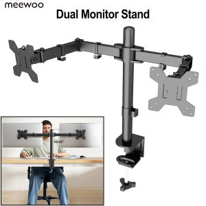 Meewoo Laptop Monitor MountFully AdjustableSingle Monitor Desk Mount Holds 32 inchLaptop Mount Stand fits up to 17 inch