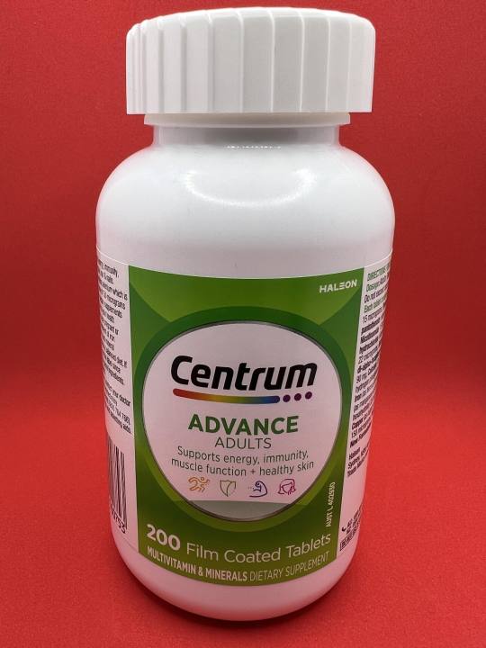 Centrum Advance Daily Multivitamin for Adults 200 tablets Expiry Date