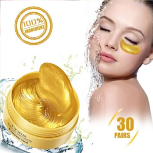 60pcs【眼膜】Eyemask 24K Collagen Gold Seaweed Crystal Moisturize Eyemask/胶原蛋白 黄金保湿舒润眼膜 抗老 黑眼圈 保湿