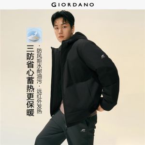 GIORDANO Men Jackets G-MOTION Far-Infrared Puffer Jackets Triple-Protection Fashionable Casual Hooded Jackets 01076685
