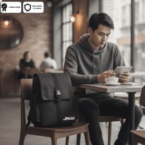 Balo Thời Trang Xbags Modern Màu Đen Cao Cấp Đựng Laptop 14 Inch Chống Nước Chống Sốc Nhiều Ngăn Thiết Kế Gọn Đẹp Hiện Đại!