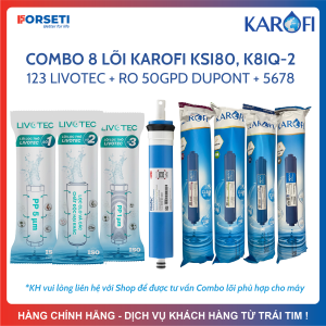 Combo 8 Lõi Lọc KAROFI Cho Các Dòng Máy 8 Cấp Lọc (Kh Vui Lòng Nhắn Tin Để Được Tư Vấn Chính Xác)