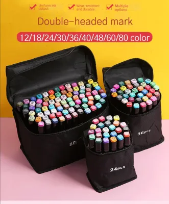 24PCS COLOR MARKER-Color Alcohol Marker Art Marker Highlighter Pen Set Color Calligraphy Pen Set Marker Pen