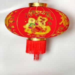 Chinese New Year Red Lanterns 农历新年绒布灯笼一对CNY Lanterns One Pair 龙年装饰Cny decorations Lanterns