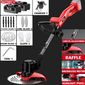 10 acres of grass can be cut in one time🌿Electric Lawn Mower Imported from Germany 99900W chargeable Portable batteries*2 26500mAh grass cutter Cordless Lawn Mower Electric Grass Cutter lawn mower Portable Electric Grass Cutter cadjustable Lawn Mower