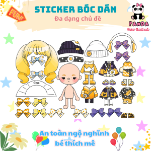 (114B)Bộ Avatar Sticker đồ chơi bóc dán trò chơi bóc dán giúp bé phát triển trí tuệ