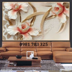 Tranh gạch 3d hoa trang trí đẹp