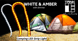 Tank Engineering 4X4 Camping Awning Tent LED Strip Lighting WHITE and AMBER Light for Trailer RV Camper with Dimmer
