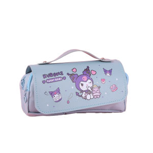 Hoạt Hình Túi Đựng Bút Hai Ngăn Cỡ Lớn In Họa Tiết kuromi Màu Dạ Quang Đa Năng Cho Học Sinh SEOULGLOW
