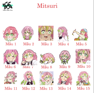 Kimetsu no Yaiba - Set 10/15 Kanroji Mitsuri anime/manga Demon Slayer: Kimetsu no Yaiba  hình dán trang trí chống nước