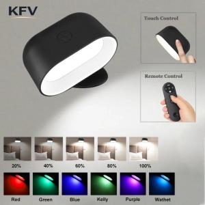 KFV Home Decoration LED Wall Light Rechargeable Living Room Lights Rotatable Magnetic Remote Control Light Stairs Wall Lamp