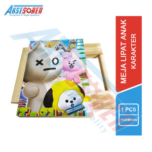 Meja Lipat Kayu Karakter Anak / Meja Lipat Portable / Meja Belajar Lipat Cowok Cewek / Meja Belajar Anak Perempuan Laki-laki / Meja Lipat Laptop Dewasa
