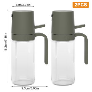 Konco BBQ cooking oil sprayer Borosilicate glass oil bottle 250ml Liquid  cruet Kitchen Castor Airfryer oil dispenser press oil container