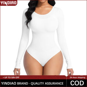 YINDIAO Plus Size Shapewear  Bodysuit For Women Long Sleeve Open In Back Oversized gukoo