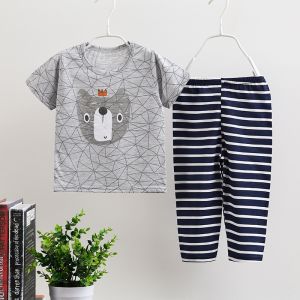 Kids Pyjamas Set Children Sleepwear Baju Tidur Kanak Kids Cloth Baby Nightwear Clothes Pajamas Bayi