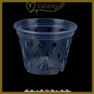 [Valitoo] กระถางปลูกต้นไม้1ชิ้นสำหรับสวนกระถางระบายน้ำพร้อมรูใสกล้วยไม้อุปกรณ์กระถางพลาสติกระบายอากาศได้ดี