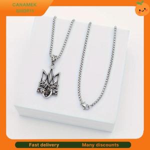 ❣️❣️❣️ Retro Neptune Poseidon Trident Necklace Ukraine National Emblem Pendant Mens Fashion Cool Trendy Jewelry Accessories