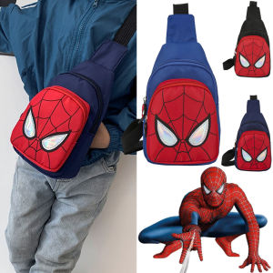 Kids Cartoon Spider Man Crossbody Chest Bag Boys Girls Sling Messenger Bag For Kids Canvas Shoulder Bag Birthday Christmas Gift