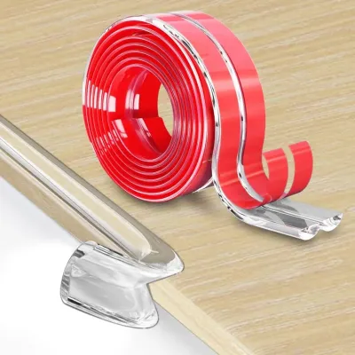 1M Table Edge Guard Furniture Corner Protector Strip Self Adhesive Transparent Kids Collision Proof Soft Bumper Baby Safety