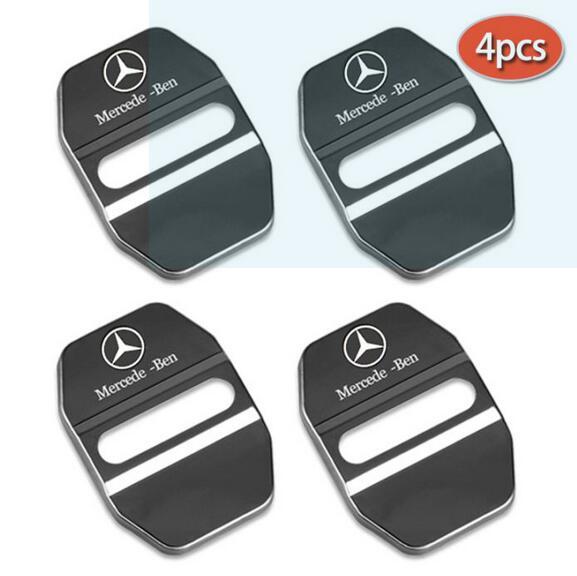 AMG Edition Stainless Steel Door Striker Cover Lock Buckle Caps – For Mercedes-Benz