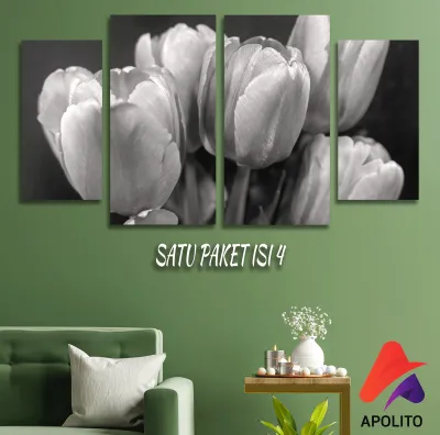 HIASAN DINDING BUNGA AESTHTIC SET ISI 4 HIASAN DINDING KAMAR DEKORASI RUMAH WALL DECOR