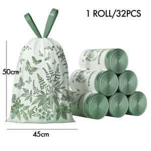 [SG Stock] Tear-free Thickened Trash Bag Drawstring Large Thick Garbage Rubbish Plastic Bag 45x50cm