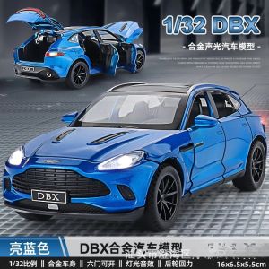 2026 1:32 Scale Aston DBX Car Toy Models Alloy Diecast Sports Cars Pull Back Sound SUV Vehicles Gift Ornament
