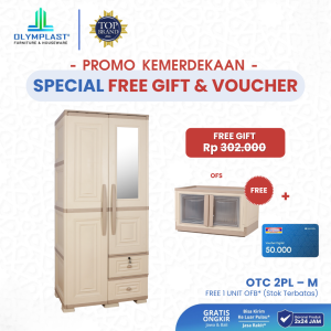 Olymplast Lemari Plastik 2 Pintu OTC Modern