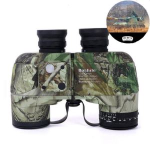 Boshile 10x50 Nitrogen Waterproof Binocular with Navigation Compass Professional Military Binoculars Telescope Lll Night Vision