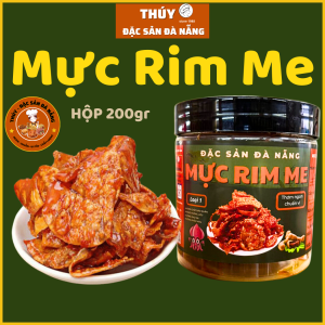 Mực rim me nguyên con chuẩn vị Đặc Sản Đà Nẵng hộp 200gr  làm quà biếu món ăn vặt ngon