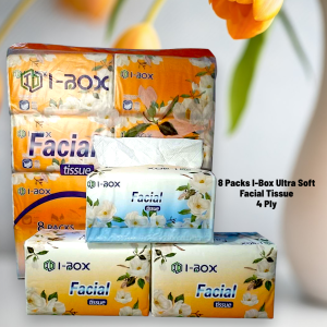 Ultra Soft 8 Packs I-Box Facial Tissue/Toilet Tissue/High Quality Bathroom Tissue/Unscented Tissue Paper Household Personal Napkin Tissues