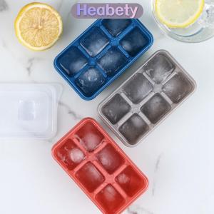 Heabety 6-lưới Ice ball maker moldes de silicona BPA miễn phí với có thể tháo rời nắp Silicone khuôn Ice Cube khay Ice Cube khuôn nhà bếp acces