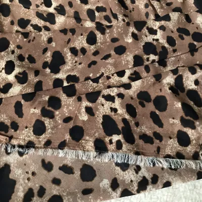 Vải Voan Chiffon Nâu Đốm Khổ 1m5 - Chất Mỏng Mềm Rũ Không Giãn - May Áo Kiểu Đầm Thiết Kế