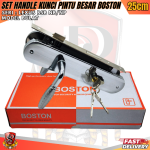 1 Set Handle Kunci Pintu Rumah BOSTON Model Bulat Besar 25cm Minimalis Stainless Steel Gagang Bulat BOSTON Kuat Tahan Lama