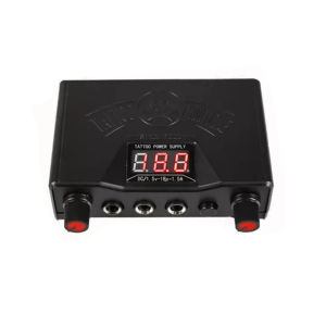 【Fast Delivery】 Double Led Display Tattoo Power Supply and Dynamic Black Tattoo Ink Permanent Makeup for Digital Colorful Tattoo Power Machine Supply Tattoo Kits Black(EU Plug)