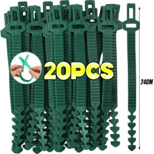 50Pcs Reusable Garden Cable Ties Adjustable Self-locking Stem Ties Tomato Zipper Cables Clip Plant Vine Tree Shrubs Support Fasteners